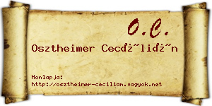 Osztheimer Cecílián névjegykártya